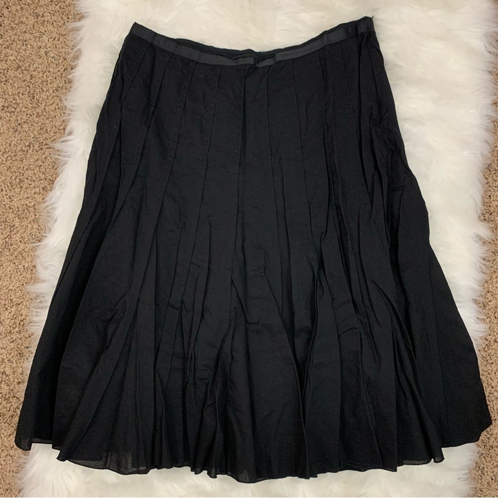 Dress Barn Black Cotton Ruffle Skirt